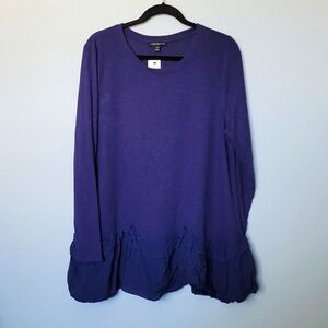 Lane Bryant NWT ladies plus sweater top with ruffles 14/16